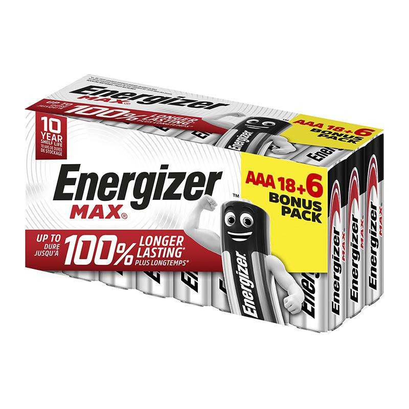 Pilas Energizer Alcalinas Max AAA /24 ud