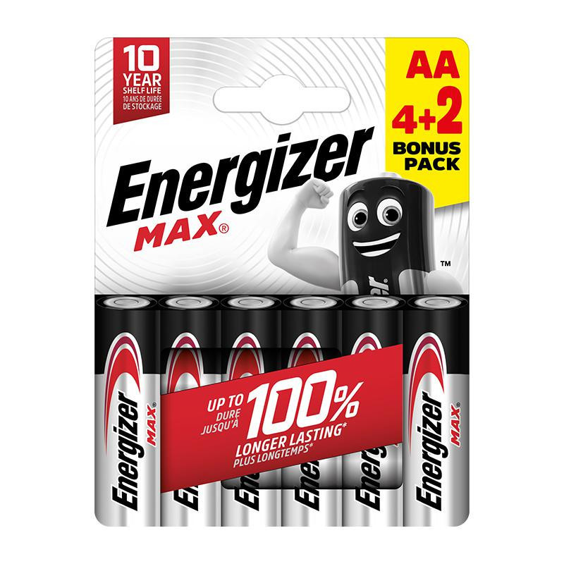 Pilas Energizer Alcalinas Max AA /6 ud