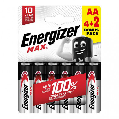 Pilas Energizer Alcalinas Max AA /6 ud