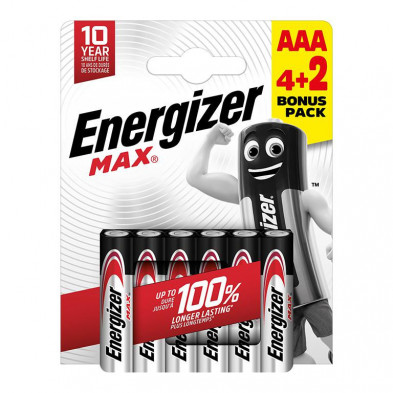 Pilas Energizer Alcalinas Max AAA /6 ud