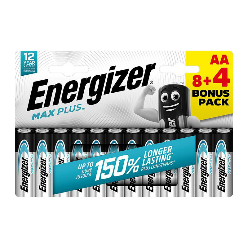 Pilas Energizer Alcalinas Max Plus AA /12 ud