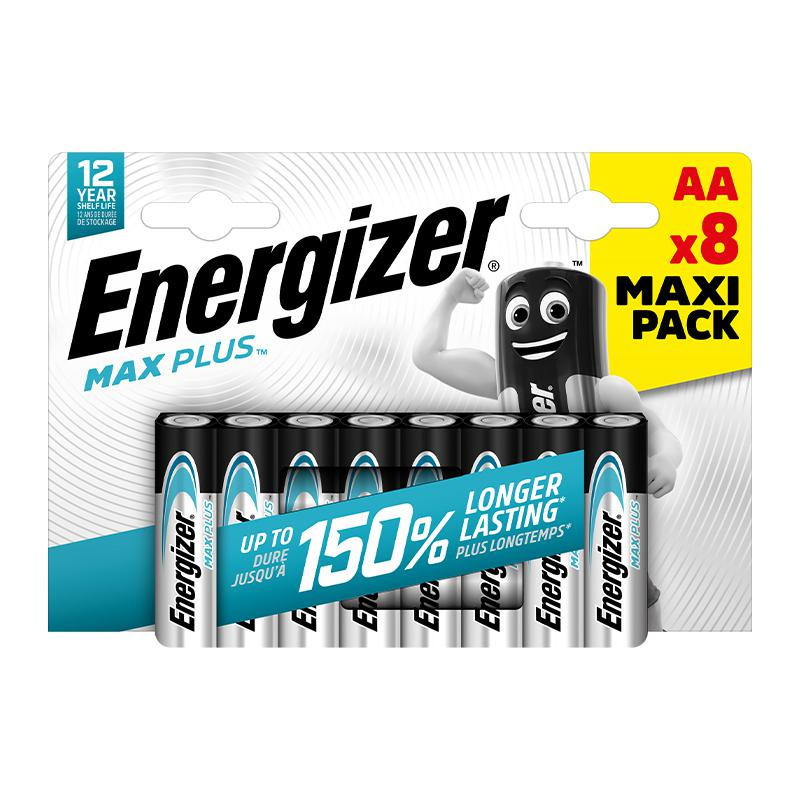 Pilas Energizer Alcalinas Max Plus AA /8 ud