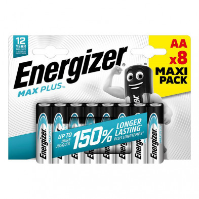 Pilas Energizer Alcalinas Max Plus AA /8 ud