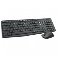 Conjunto Teclado + RatÃ³n Logitech InalÃ¡mbrico MK235 Negro