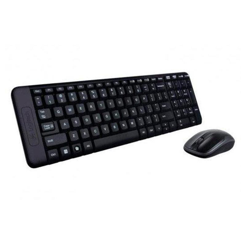 Conjunto Teclado + RatÃ³n Logitech InalÃ¡mbrico MK220 Negro