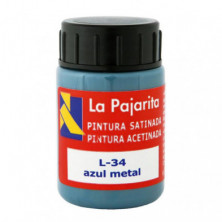 TÃ©mpera La Pajarita 35ml. Azul MetÃ¡lico