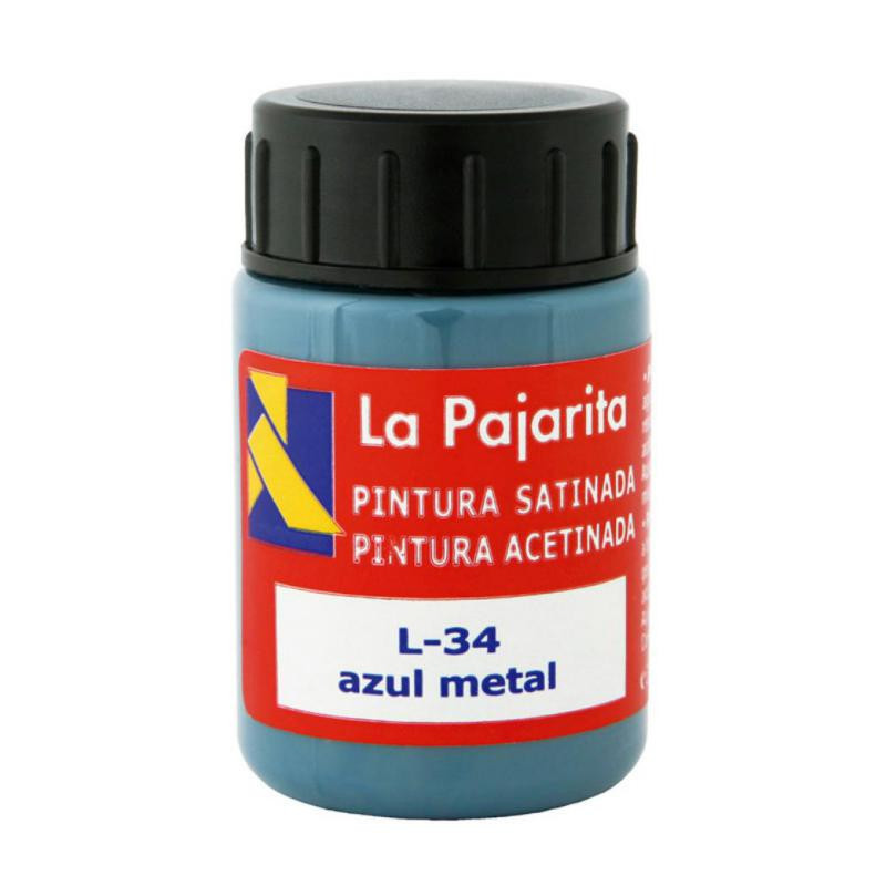 TÃ©mpera La Pajarita 35ml. Azul MetÃ¡lico