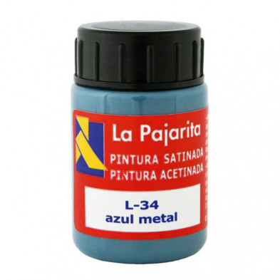 TÃ©mpera La Pajarita 35ml. Azul MetÃ¡lico