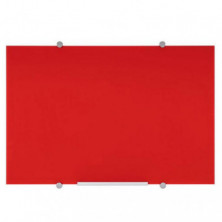 Pizarra Cristal Bi-Office MagnÃ©tica Roja 150x120cm