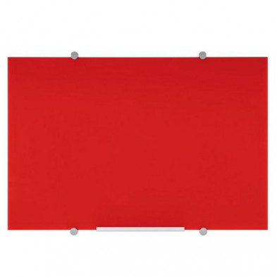 Pizarra Cristal Bi-Office MagnÃ©tica Roja 120x90cm