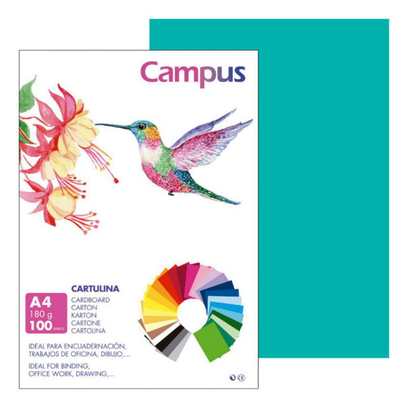 Cartulina Campus A4 Verde Menta 180g