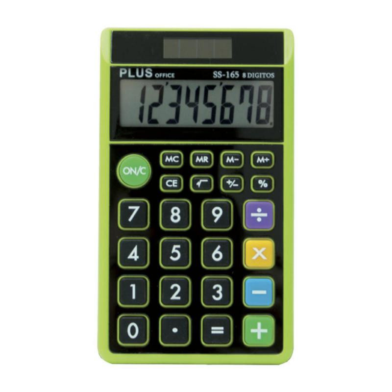 Calculadora Plus Office SS 165 Negro/Verde