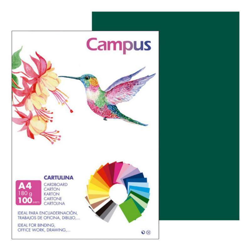 Cartulina Campus A4 Verde Amazonas 180g