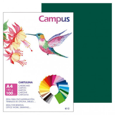 Cartulina Campus A4 Verde Amazonas 180g