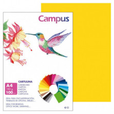 Cartulina Campus A4 Amarillo Gualda 180g