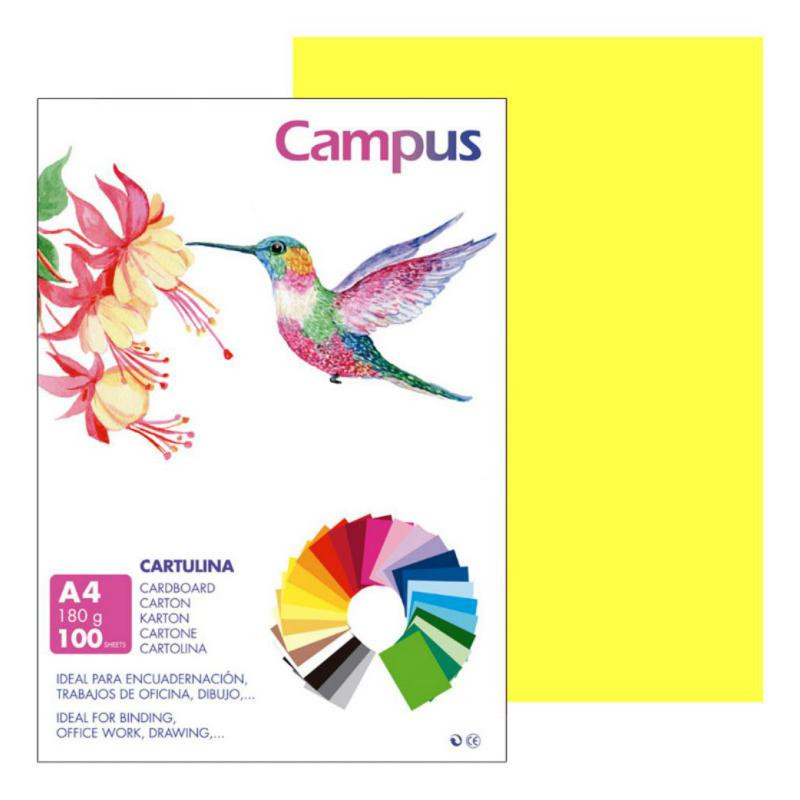 Cartulina Campus A4 Amarillo LimÃ³n 180 g