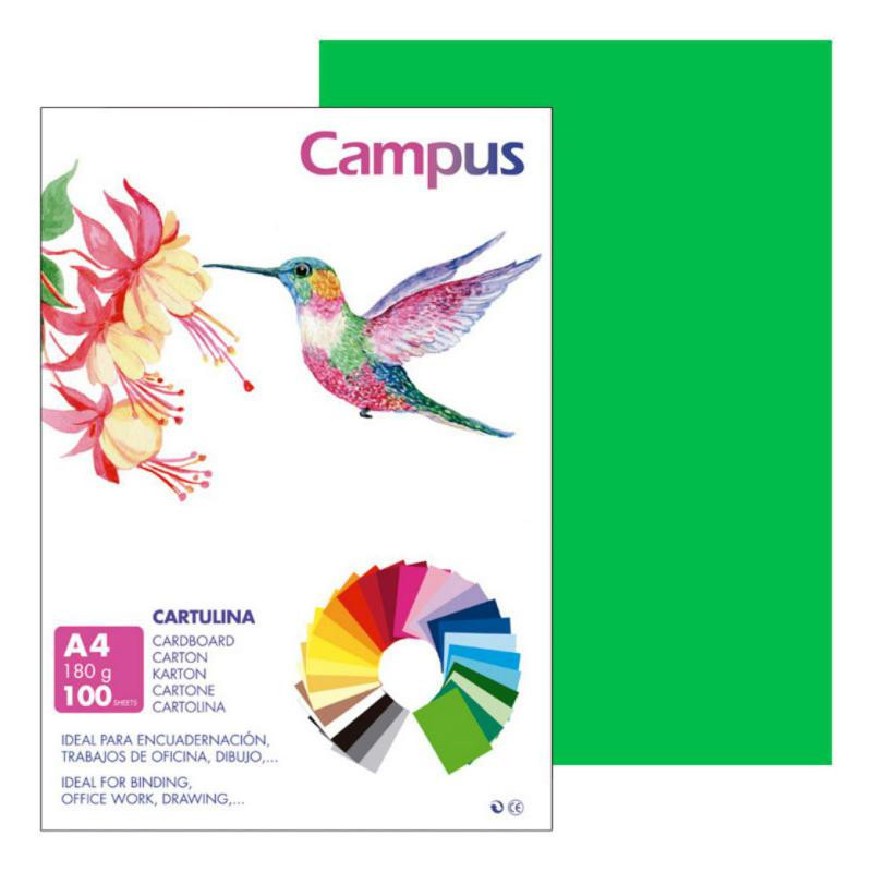 Cartulina Campus A4 Verde Billar 180g