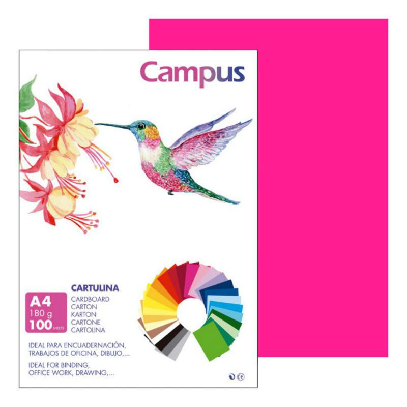 Cartulina Campus A4 Fucsia 180 gr