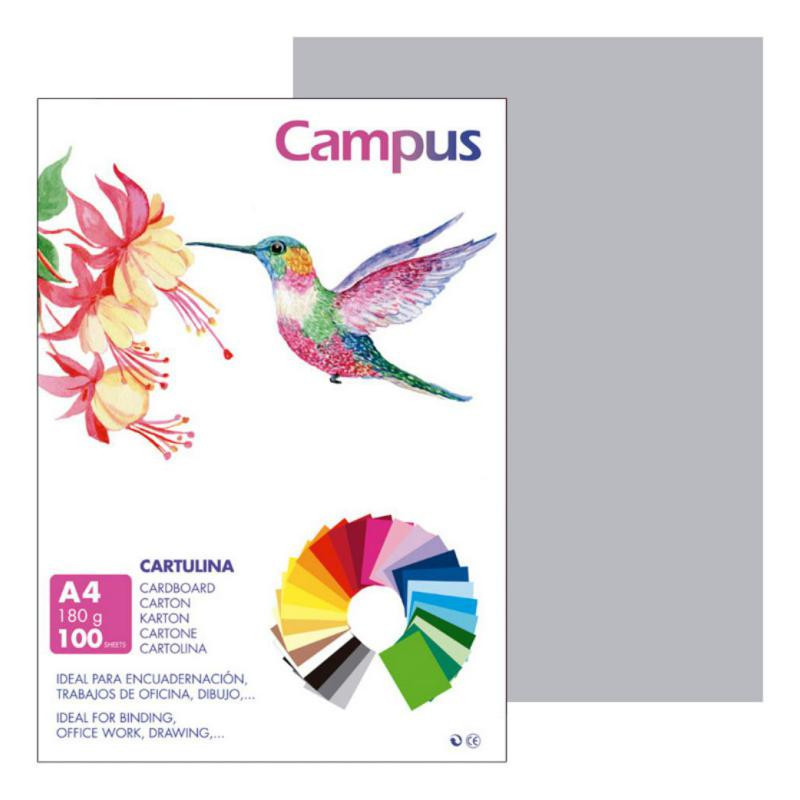 Cartulina Campus A4 Gris Perla 180g