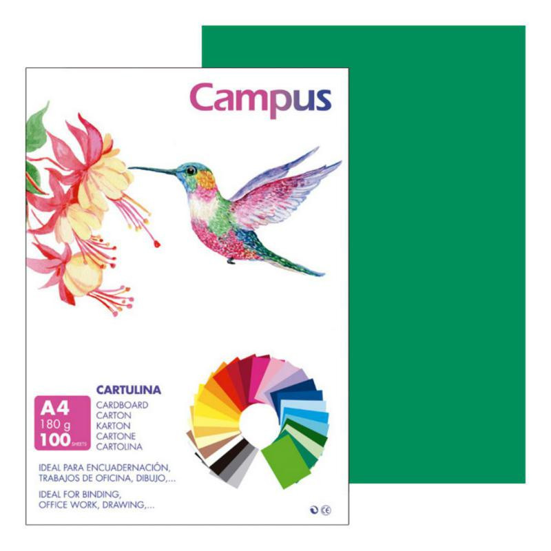 Cartulina Campus A4 Verde Abeto 180g