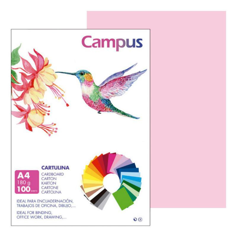 Cartulina Campus A4 Rosa 180 g