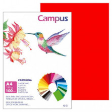 Cartulina Campus A4 Rojo 180 g