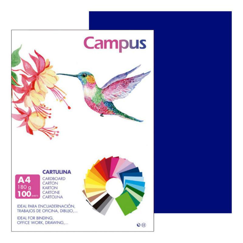 Cartulina Campus A4 Azul Ultramar 180g