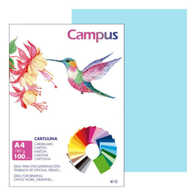 Cartulina Campus A4 Azul Cielo 180g