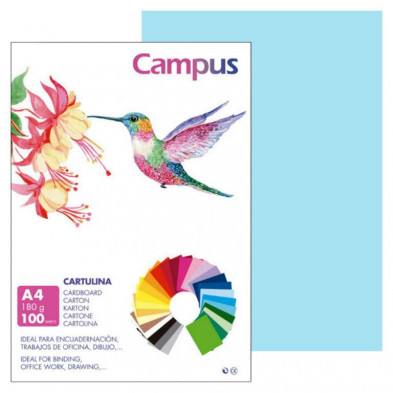 Cartulina Campus A4 Azul Cielo 180g