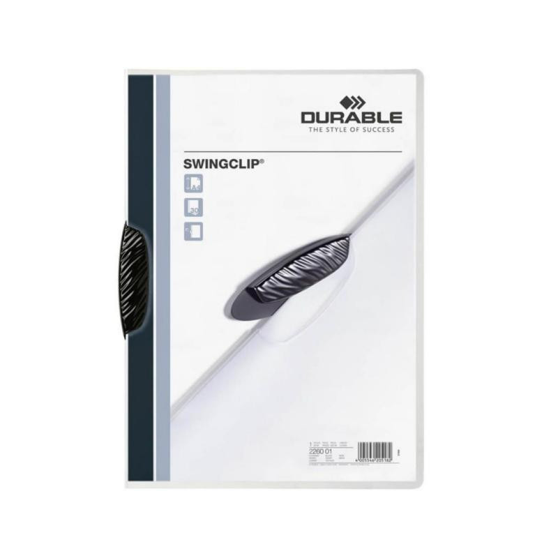 Dossier Durable A4 Swinclip 30 Hojas Negro