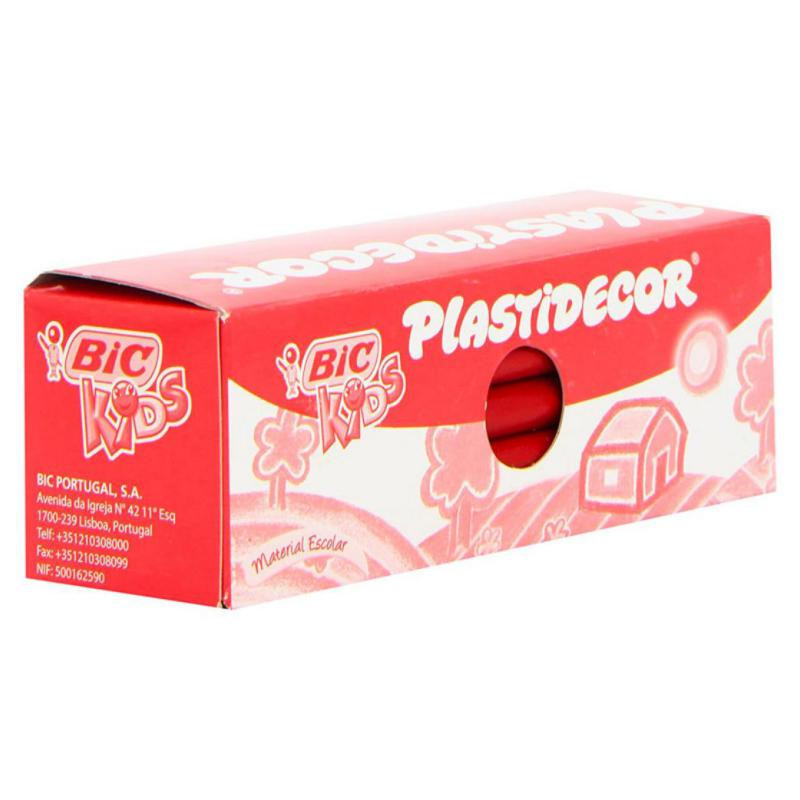 Ceras PlÃ¡sticas Bic Plastidecor Kids Rojo /25 ud.