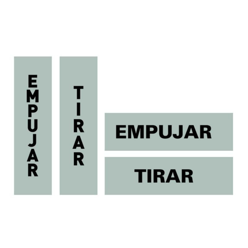 Etiquetas de seÃ±alizaciÃ³n Apli Empujar/Tirar