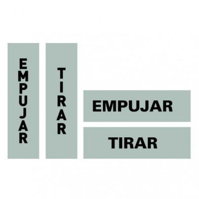 Etiquetas de seÃ±alizaciÃ³n Apli Empujar/Tirar