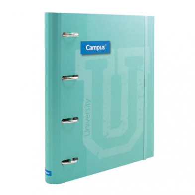 Carpeta Ringbook Soft Campus University 4 anillas C/Recambio Turquesa