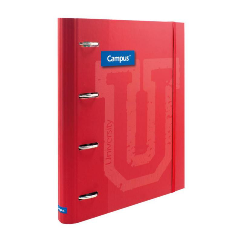 Carpeta Ringbook Soft Campus University 4 anillas C/Recambio Rojo