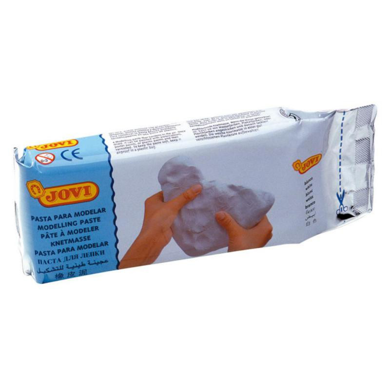 Pasta para modelar endurecible Air Dry Jovi 500g Blanco