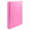 Carpeta Anillas Plus Office Folio CartÃ³n Forrado PP 4/25mm Rosa Pastel