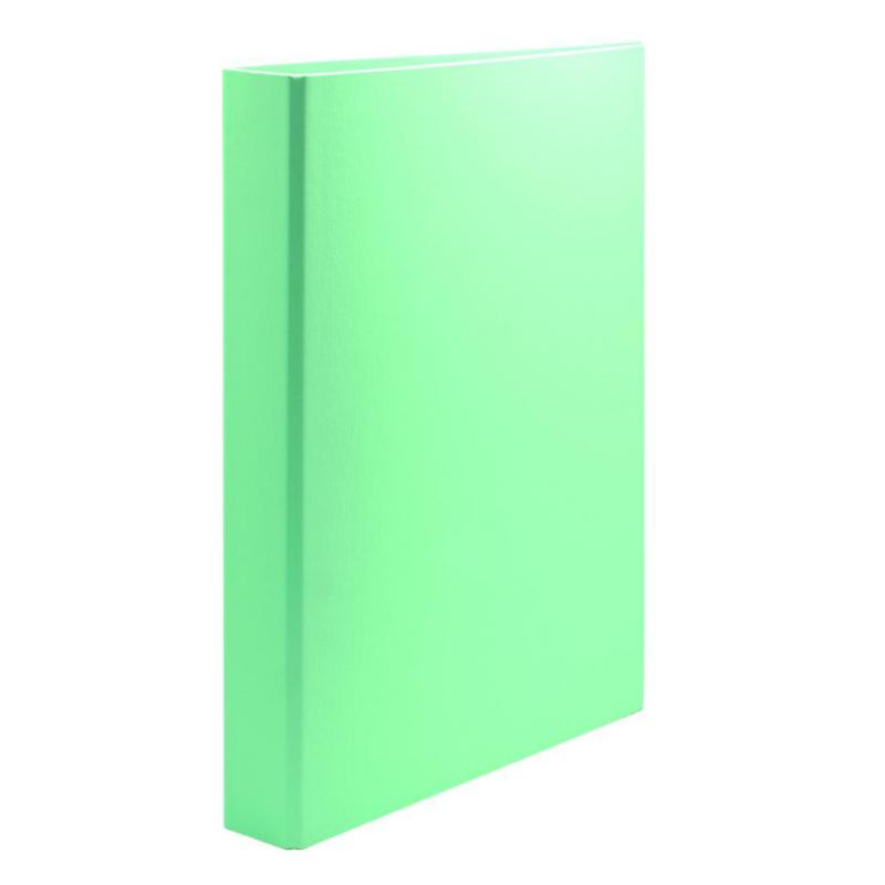 Carpeta Anillas Plus Office CartÃ³n Forrado PP Folio 4/25mm Verde Pastel