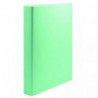 Carpeta Anillas Plus Office CartÃ³n Forrado PP Folio 4/25mm Verde Pastel