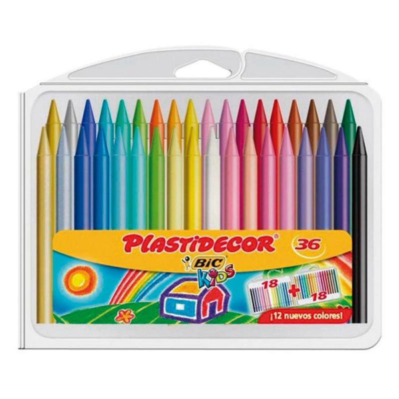 Ceras PlÃ¡sticas Bic Plastidecor Kids 36 Colores