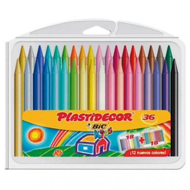 Ceras PlÃ¡sticas Bic Plastidecor Kids 36 Colores