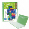 Carpeta Plus Office Espiral 40 Fundas Verde