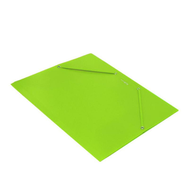 Carpeta Plus Soft A4+ Goma y Solapas Verde Claro