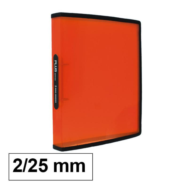 Carpeta Plus Office A4 PP 2 Anillas 25mm Naranja