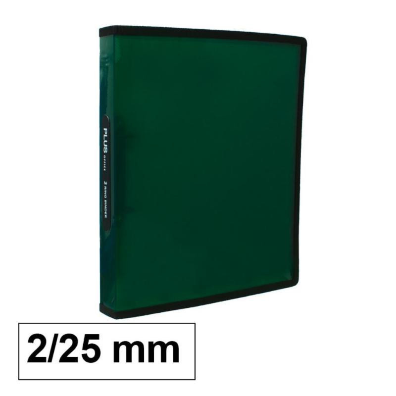 Carpeta Plus Office A4 PP 2 Anillas 25mm Verde