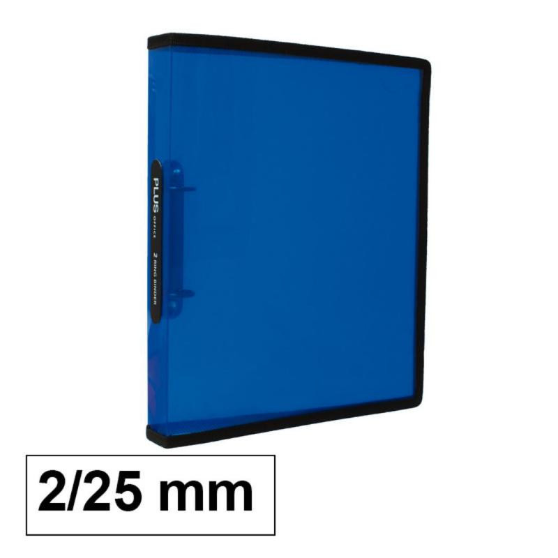 Carpeta Plus Office A4 PP 2 Anillas 25mm Azul