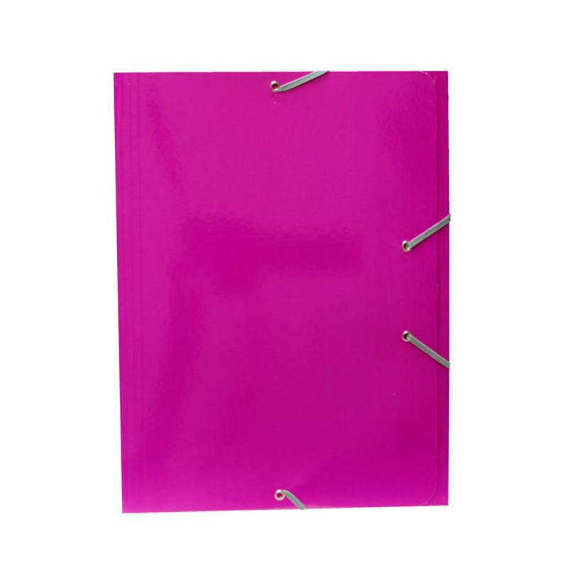 Carpeta Campus University A4+ Goma y Solapas Carton Brillo Rosa Oscuro