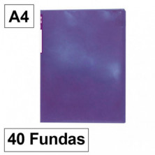 Carpeta Plus Office 6040 A4 40 Fundas Violeta