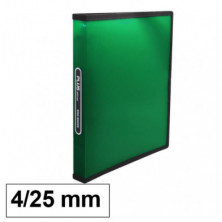 Carpeta Plus Office A4 PP H3523 4 Anillas 25 mm Verde