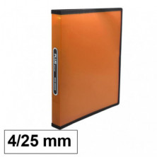 Carpeta Plus Office A4 PP 4 Anillas 25 mm Naranja